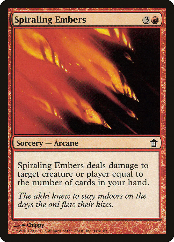 Spiraling Embers [Saviors of Kamigawa] | Dumpster Cat Games