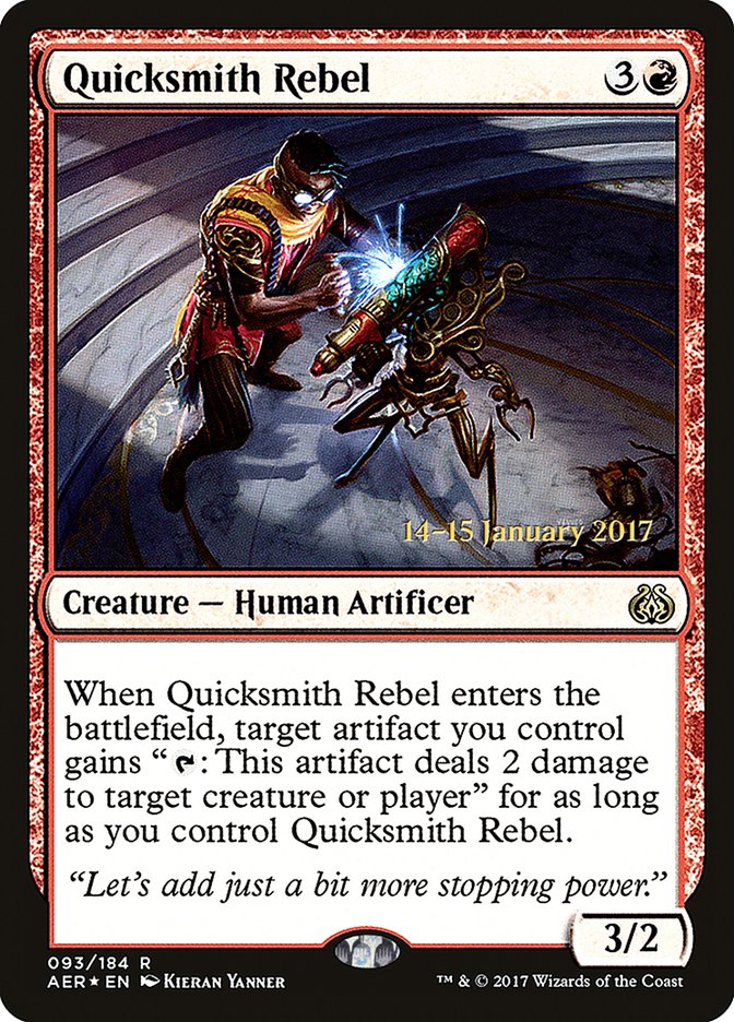 Quicksmith Rebel [Aether Revolt Prerelease Promos] | Dumpster Cat Games