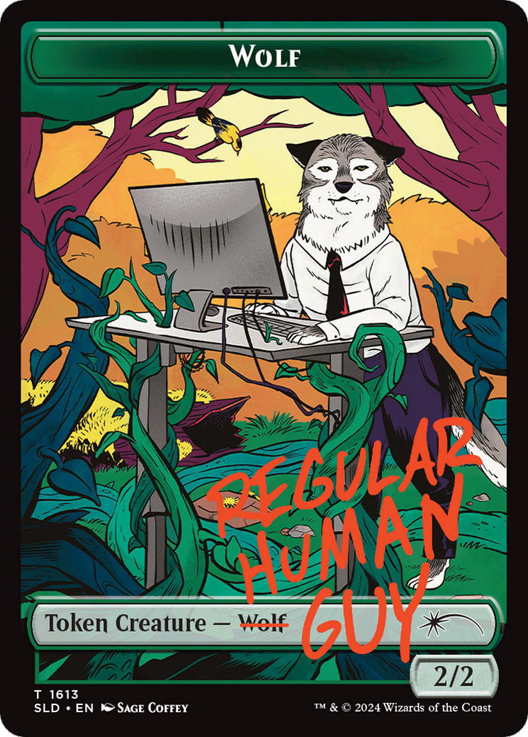 Wolf Token [Secret Lair Drop Series] | Dumpster Cat Games