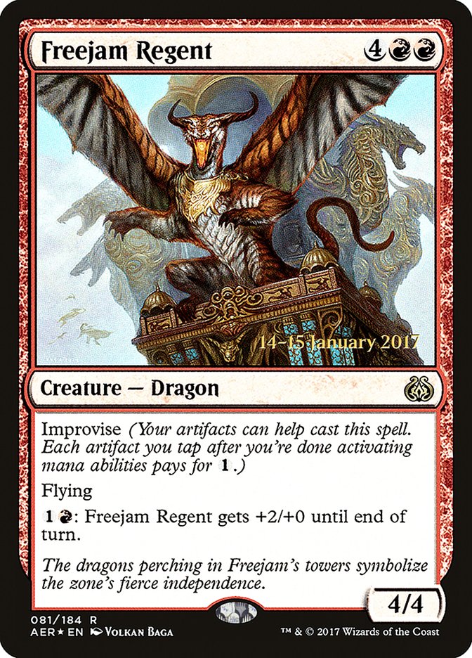 Freejam Regent [Aether Revolt Prerelease Promos] | Dumpster Cat Games