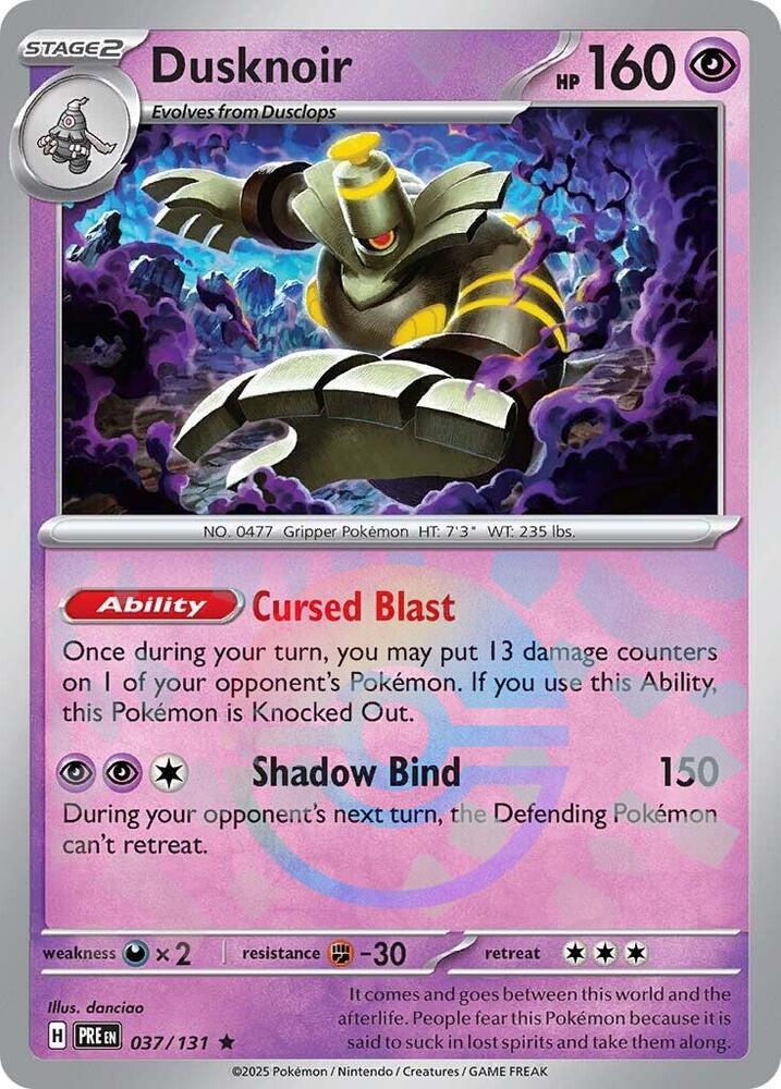 Dusknoir (037/131) (Poke Ball Pattern) [Scarlet & Violet: Prismatic Evolutions] | Dumpster Cat Games