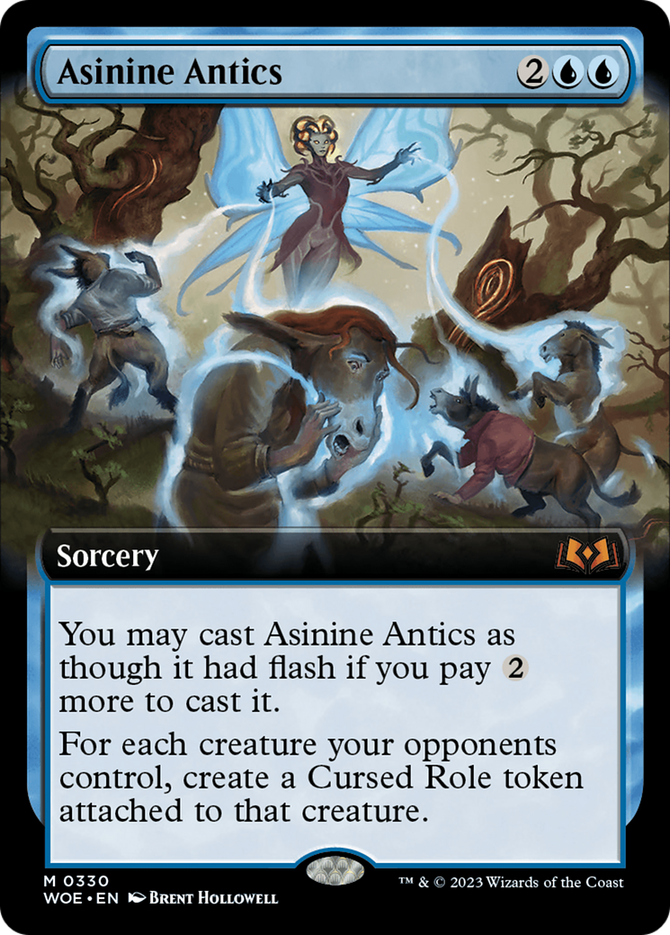 Asinine Antics (Extended Art) [Wilds of Eldraine] | Dumpster Cat Games