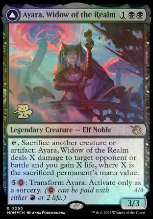 Ayara, Widow of the Realm // Ayara, Furnace Queen [March of the Machine Prerelease Promos] | Dumpster Cat Games