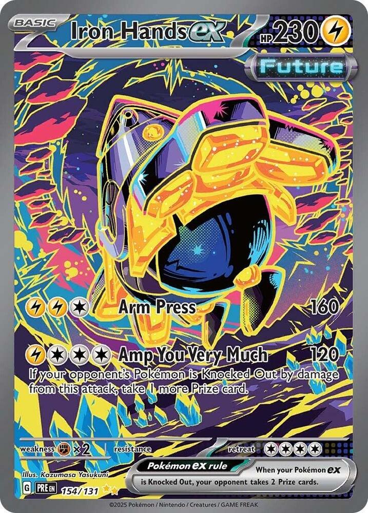 Iron Hands ex (154/131) [Scarlet & Violet: Prismatic Evolutions] | Dumpster Cat Games