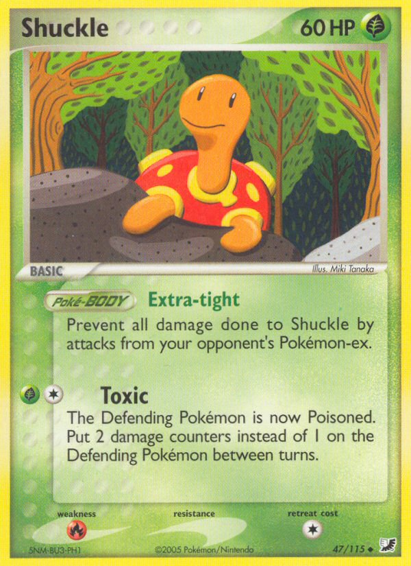 Shuckle (47/115) [EX: Unseen Forces] | Dumpster Cat Games