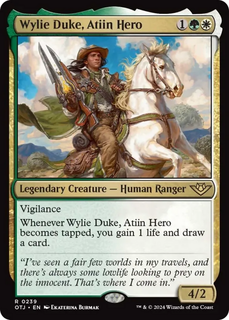 Wylie Duke, Atiin Hero [Outlaws of Thunder Junction] | Dumpster Cat Games