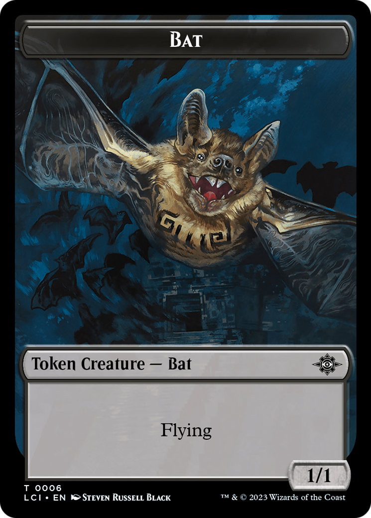 Treasure (0018) // Bat Double-Sided Token [The Lost Caverns of Ixalan Tokens] | Dumpster Cat Games