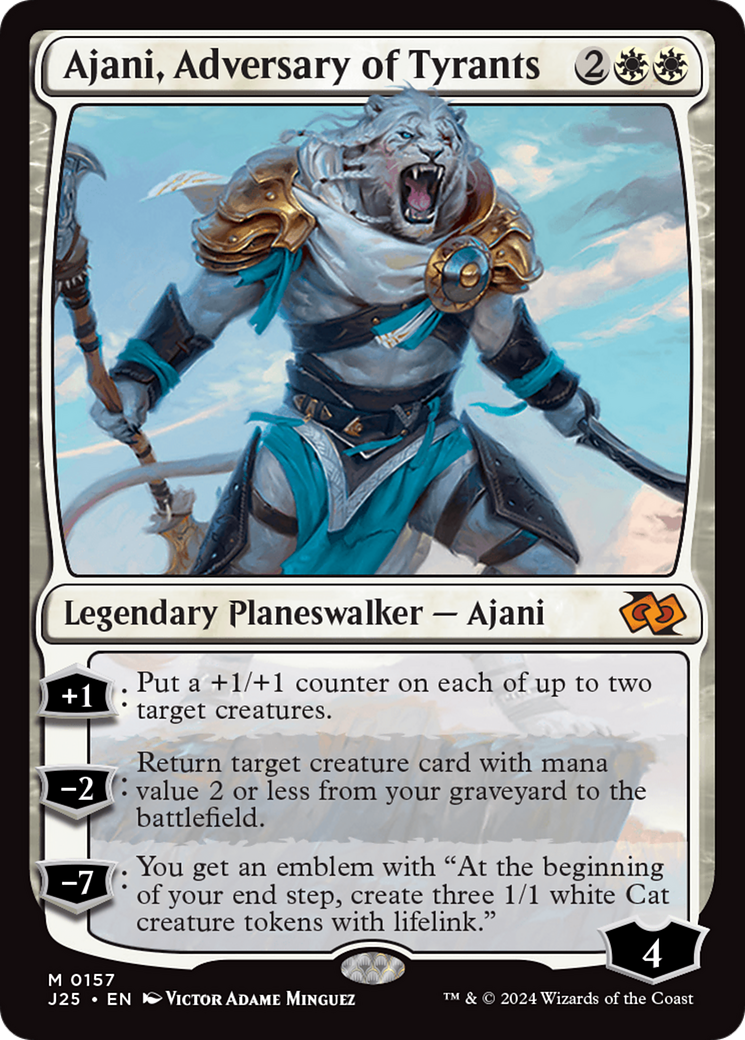 Ajani, Adversary of Tyrants [Foundations Jumpstart] | Dumpster Cat Games