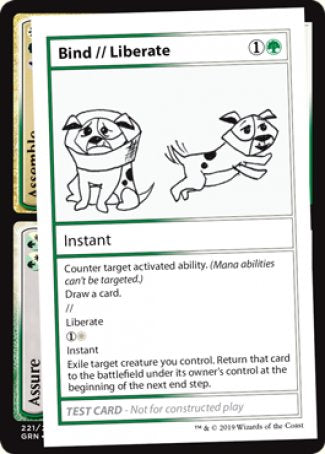 Bind // Liberate (2021 Edition) [Mystery Booster Playtest Cards] | Dumpster Cat Games