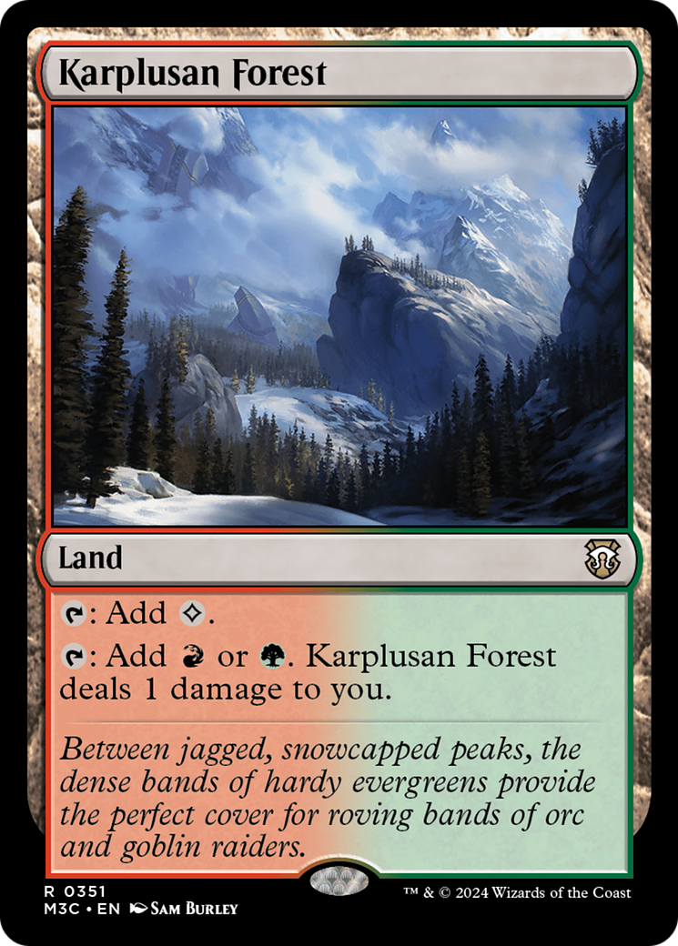 Karplusan Forest (Ripple Foil) [Modern Horizons 3 Commander] | Dumpster Cat Games