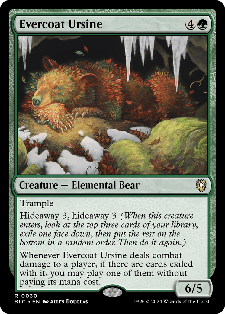 Evercoat Ursine [Bloomburrow Commander] | Dumpster Cat Games