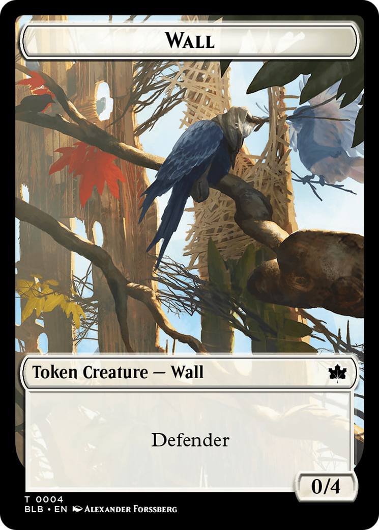 Wall Token [Bloomburrow Tokens] | Dumpster Cat Games