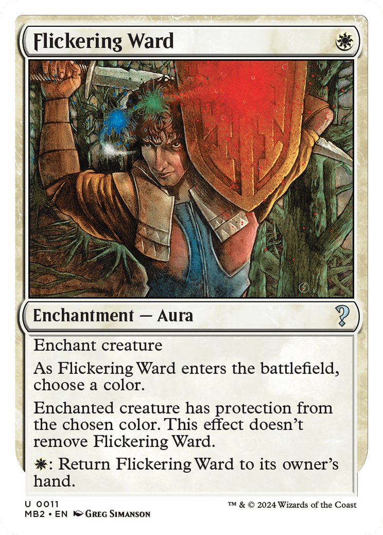 Flickering Ward (White Border) [Mystery Booster 2] | Dumpster Cat Games