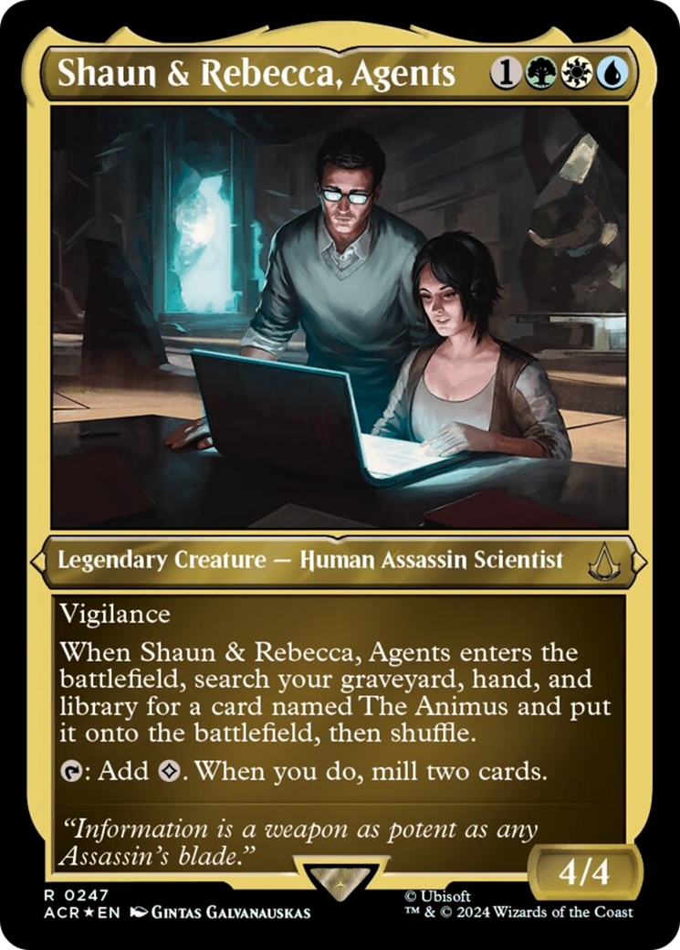 Shaun & Rebecca, Agents (Foil Etched) [Assassin's Creed] | Dumpster Cat Games