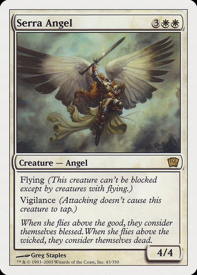 Serra Angel (9th Edition) [Oversize Cards] | Dumpster Cat Games