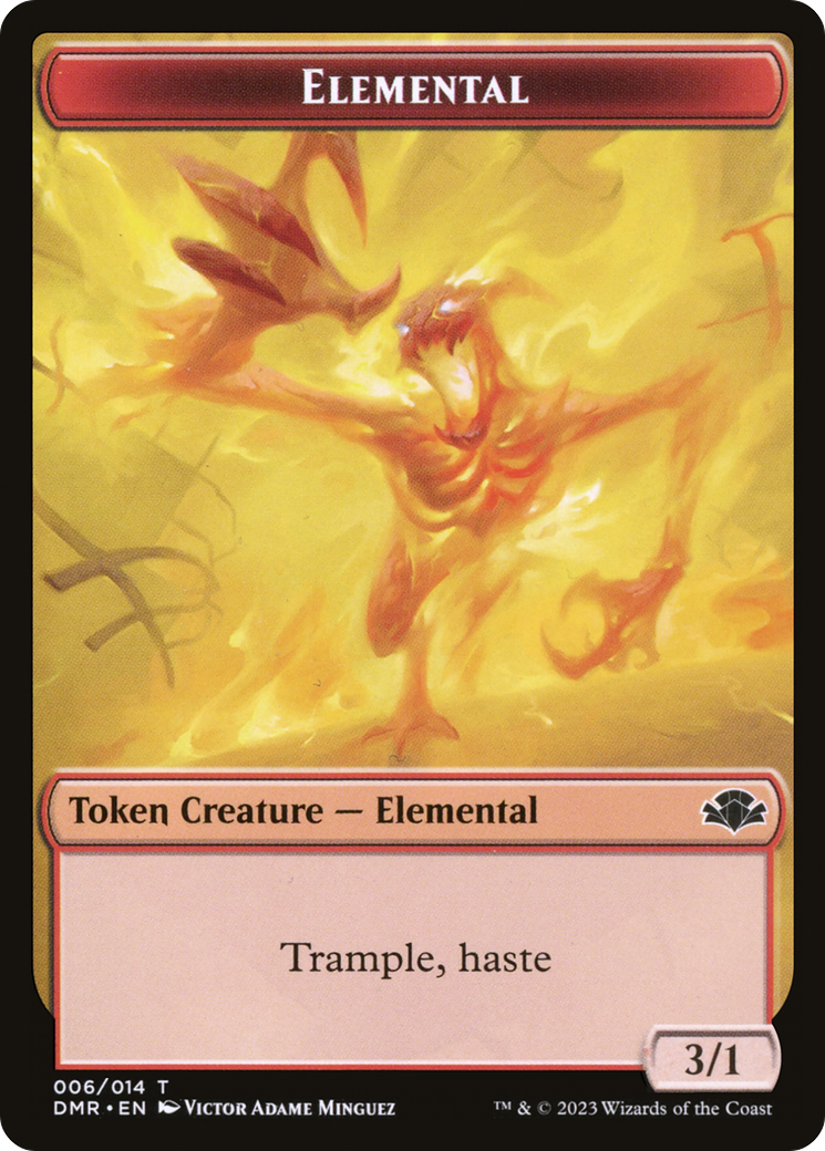 Elemental Token [Dominaria Remastered Tokens] | Dumpster Cat Games