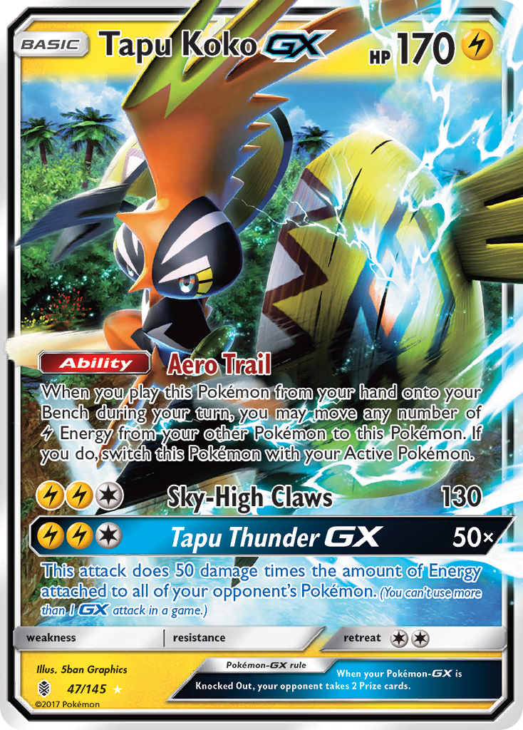 Tapu Koko GX (47/145) [Sun & Moon: Guardians Rising] | Dumpster Cat Games