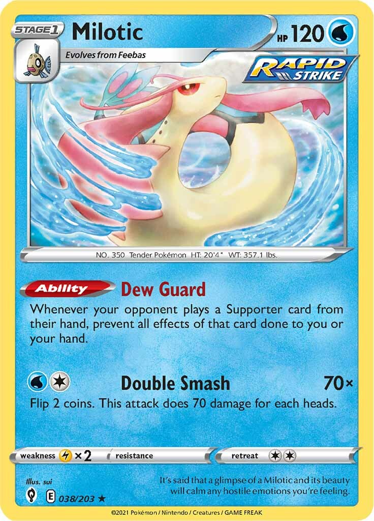 Milotic (038/203) [Sword & Shield: Evolving Skies] | Dumpster Cat Games