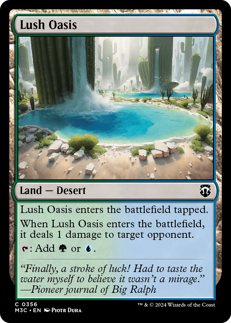 Lush Oasis (Ripple Foil) [Modern Horizons 3 Commander] | Dumpster Cat Games