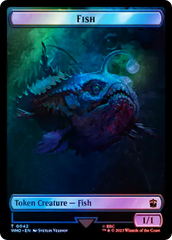 Fish // Alien Salamander Double-Sided Token (Surge Foil) [Doctor Who Tokens] | Dumpster Cat Games