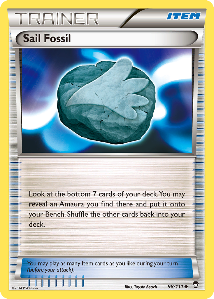 Sail Fossil (98/111) [XY: Furious Fists] | Dumpster Cat Games