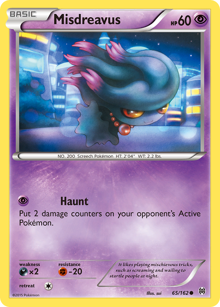 Misdreavus (65/162) [XY: BREAKthrough] | Dumpster Cat Games