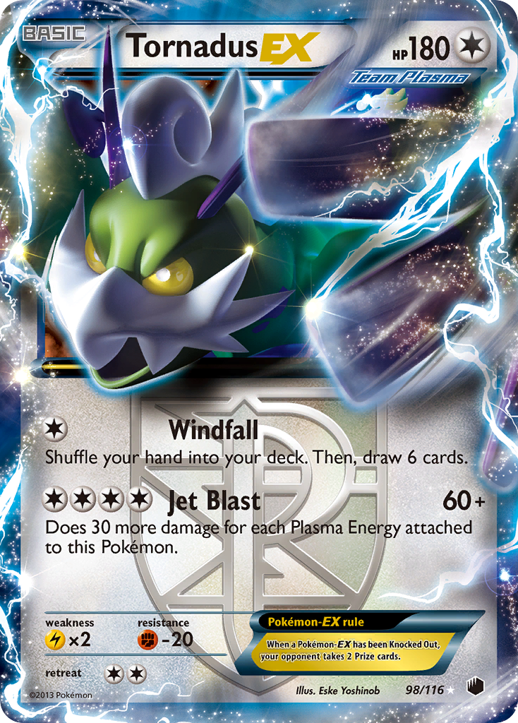 Tornadus EX (98/116) [Black & White: Plasma Freeze] | Dumpster Cat Games