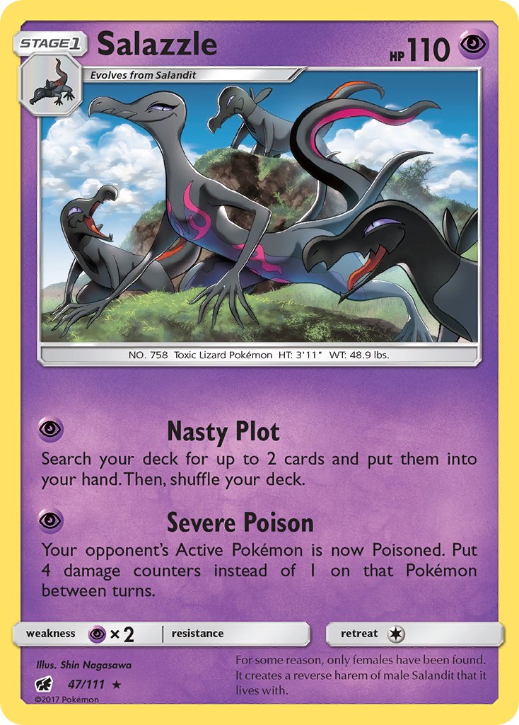 Salazzle (47/111) (Theme Deck Exclusive) [Sun & Moon: Crimson Invasion] | Dumpster Cat Games