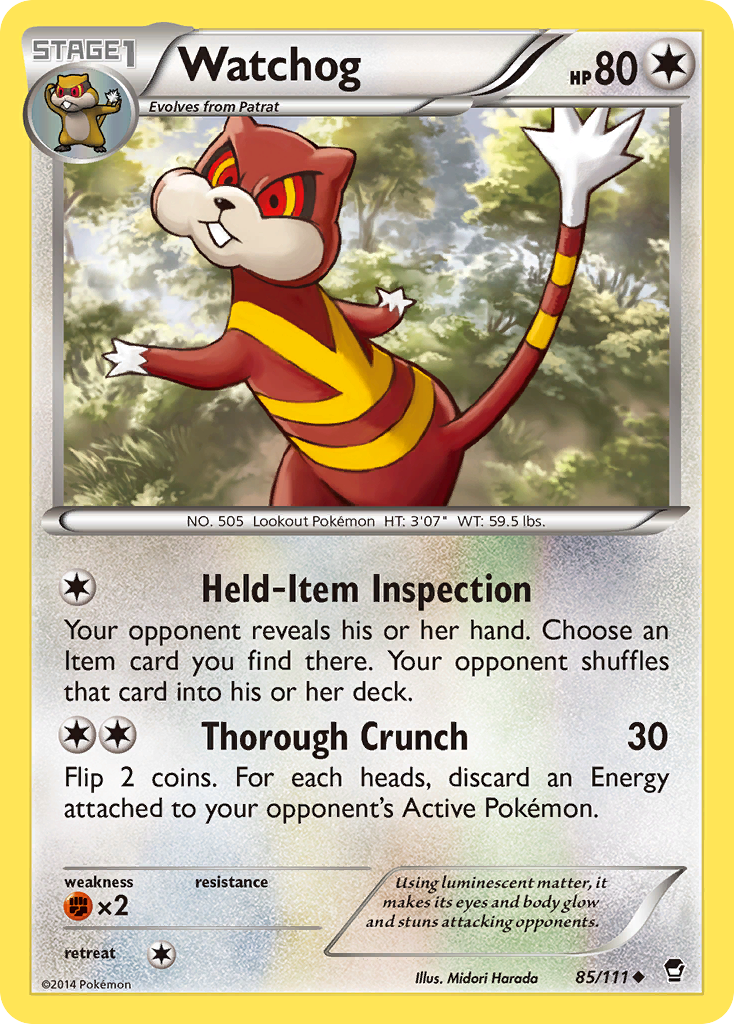 Watchog (85/111) [XY: Furious Fists] | Dumpster Cat Games