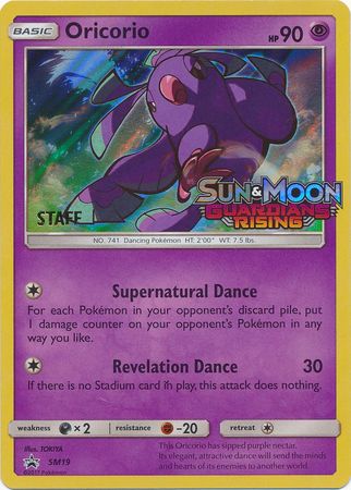 Oricorio (SM19) (Staff Prerelease Promo) [Sun & Moon: Black Star Promos] | Dumpster Cat Games