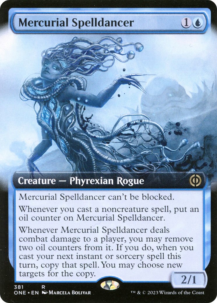 Mercurial Spelldancer (Extended Art) [Phyrexia: All Will Be One] | Dumpster Cat Games