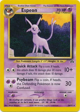 Espeon (20/75) [Neo Discovery Unlimited] | Dumpster Cat Games