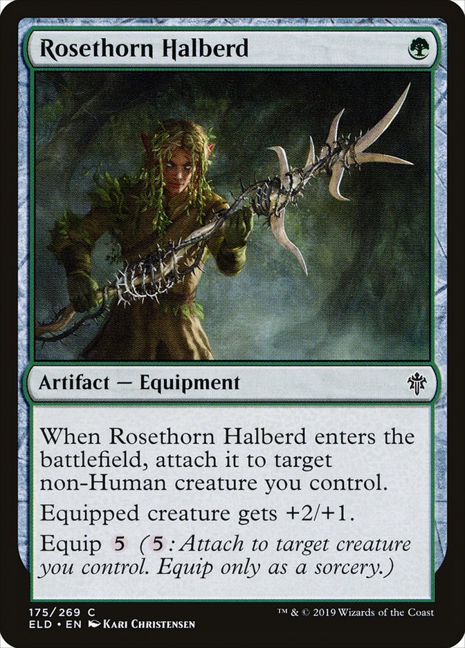 Rosethorn Halberd [Throne of Eldraine] | Dumpster Cat Games