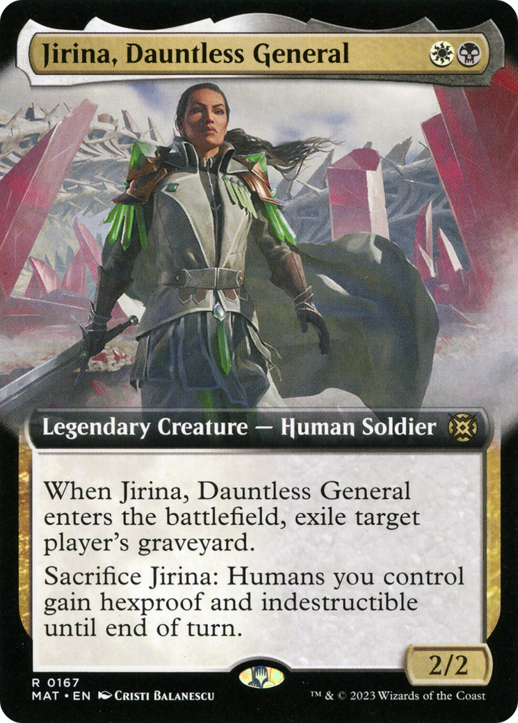 Jirina, Dauntless General (Extended Art) [March of the Machine: The Aftermath] | Dumpster Cat Games