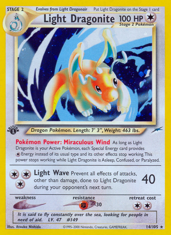 Light Dragonite (14/105) [Neo Destiny 1st Edition] | Dumpster Cat Games