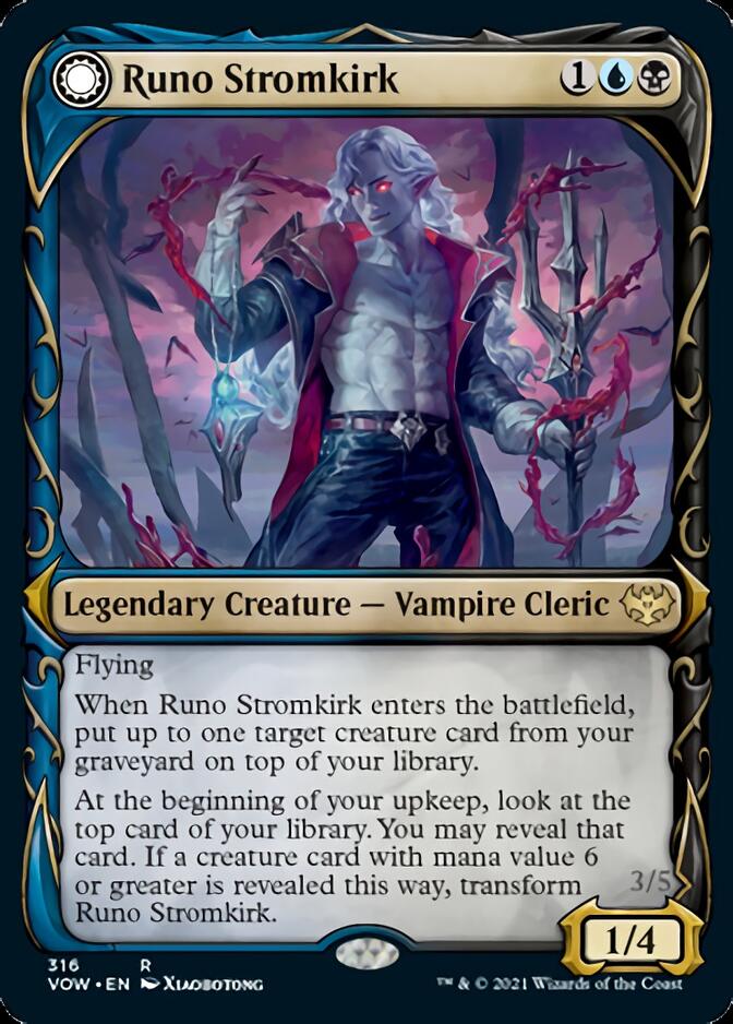 Runo Stromkirk // Krothuss, Lord of the Deep (Showcase Fang Frame) [Innistrad: Crimson Vow] | Dumpster Cat Games