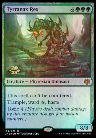 Tyrranax Rex [Phyrexia: All Will Be One Prerelease Promos] | Dumpster Cat Games