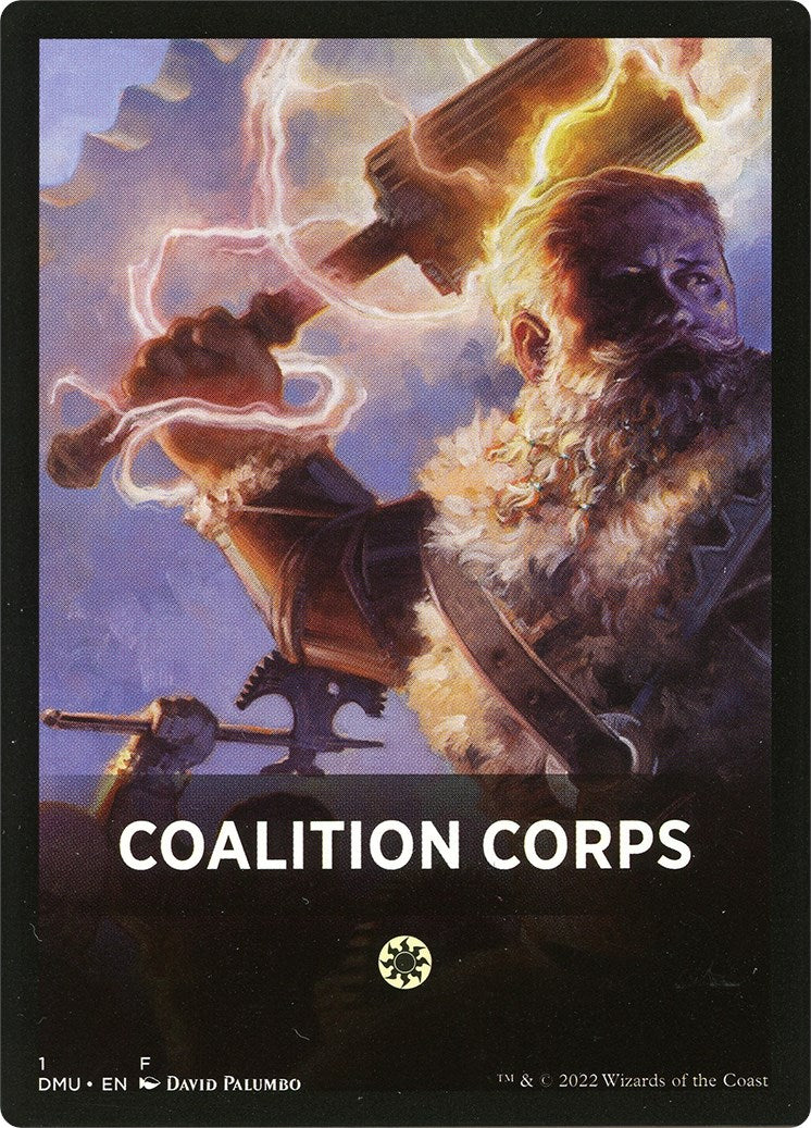 Coalition Corps Theme Card [Dominaria United Tokens] | Dumpster Cat Games