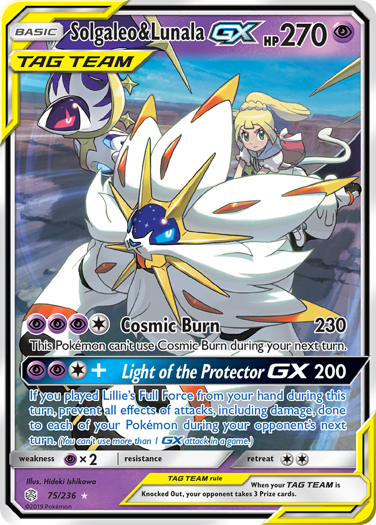 Solgaleo & Lunala GX (75/236) [Sun & Moon: Cosmic Eclipse] | Dumpster Cat Games