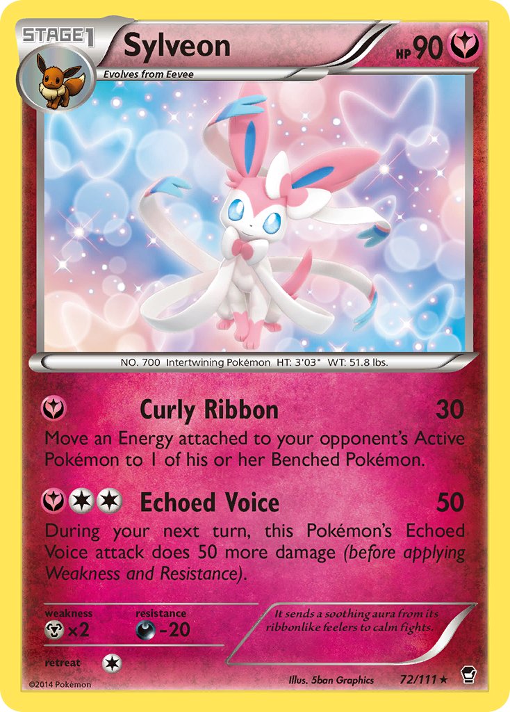 Sylveon (72/111) (Theme Deck Exclusive) [XY: Furious Fists] | Dumpster Cat Games