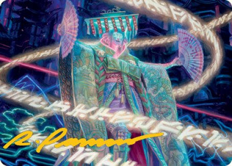 Satsuki, the Living Lore Art Card (Gold-Stamped Signature) [Kamigawa: Neon Dynasty Art Series] | Dumpster Cat Games