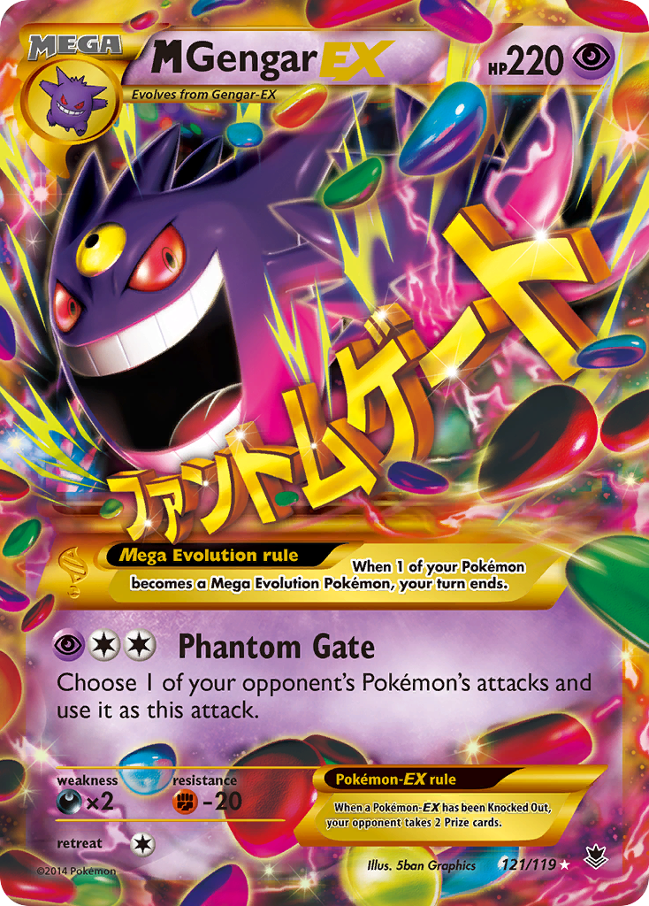 M Gengar EX (121/119) [XY: Phantom Forces] | Dumpster Cat Games