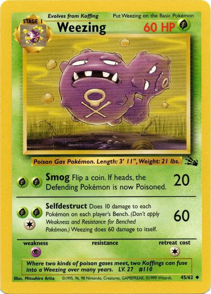 Weezing (45/62) [Fossil Unlimited] | Dumpster Cat Games