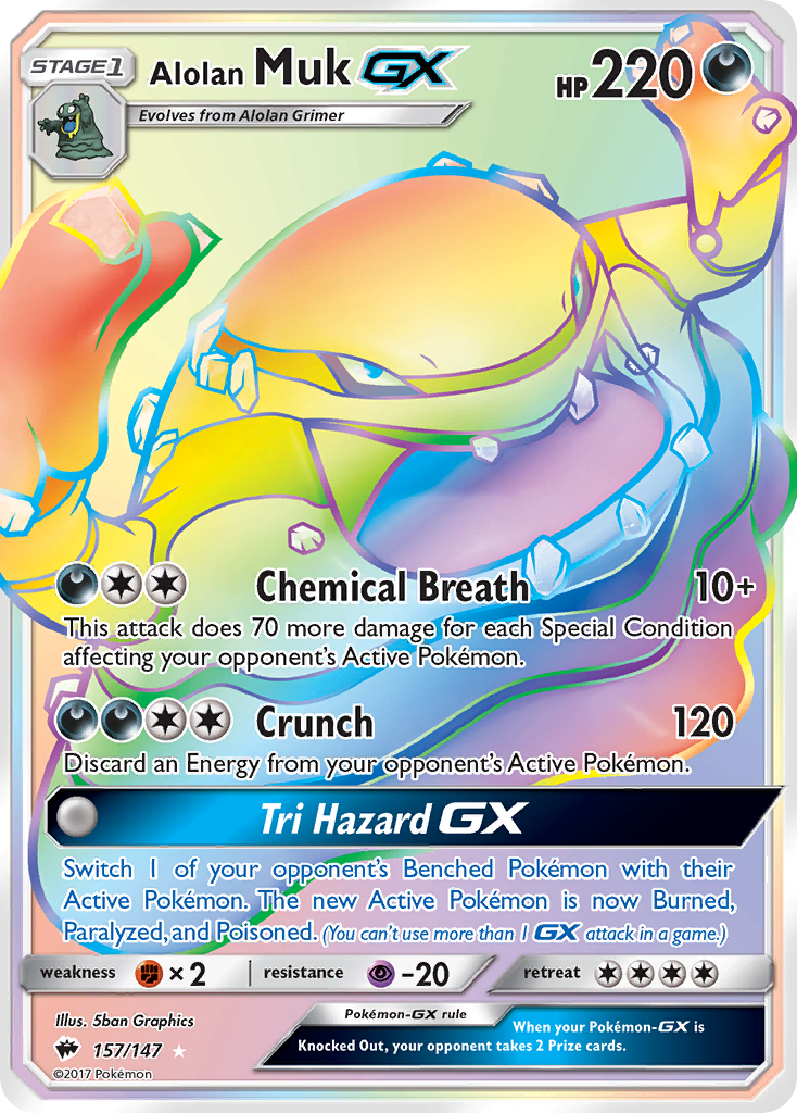 Alolan Muk GX (157/147) [Sun & Moon: Burning Shadows] | Dumpster Cat Games