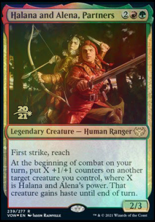 Halana and Alena, Partners [Innistrad: Crimson Vow Prerelease Promos] | Dumpster Cat Games