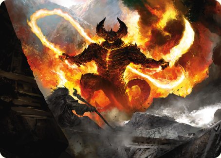 The Balrog, Flame of Udun Art Card [The Lord of the Rings: Tales of Middle-earth Art Series] | Dumpster Cat Games