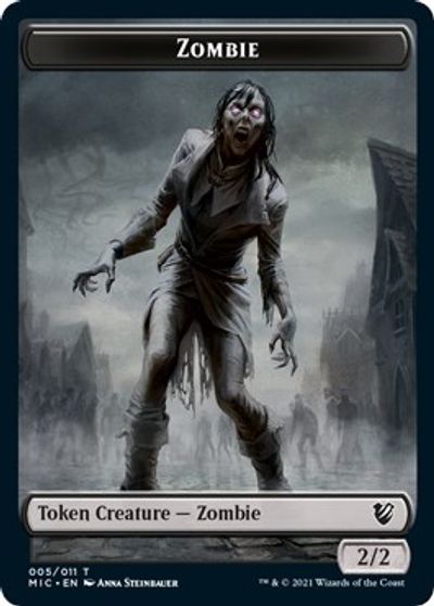 Zombie (005 MIC) // Zombie (005 MID) [Innistrad: Midnight Hunt Commander] | Dumpster Cat Games