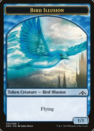 Bird Illusion Token [Guilds of Ravnica Tokens] | Dumpster Cat Games