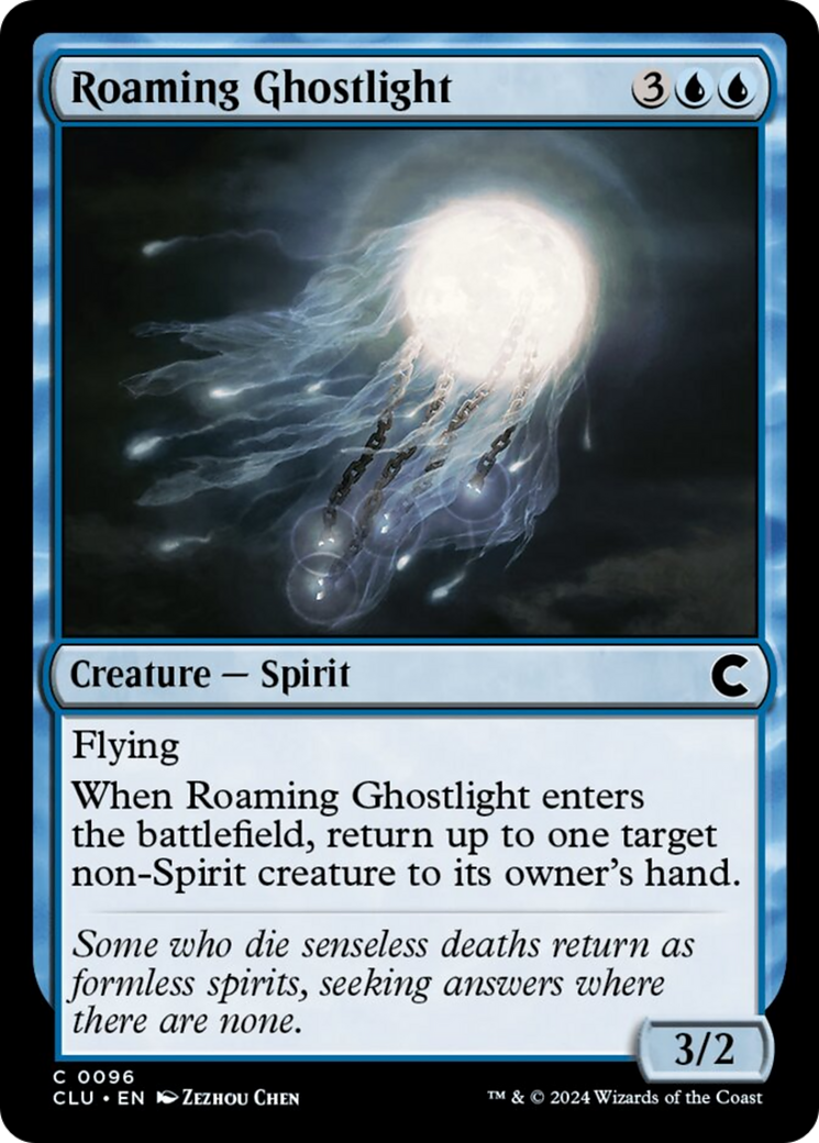 Roaming Ghostlight [Ravnica: Clue Edition] | Dumpster Cat Games