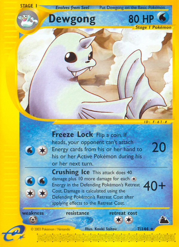 Dewgong (7/144) [Skyridge] | Dumpster Cat Games